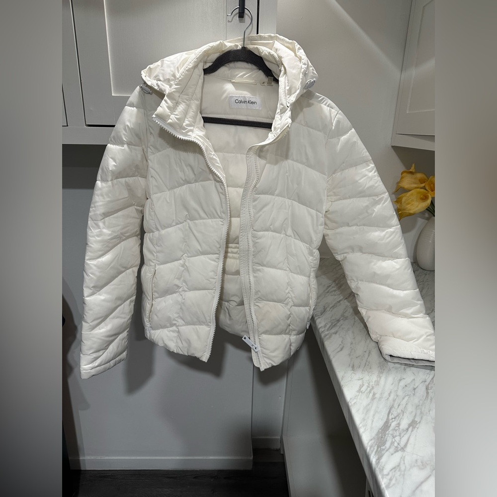 Calvin Klein White Puffer Jacket